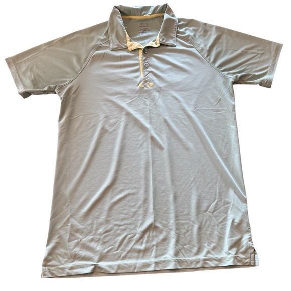 Men’s Oakley Light Blue Polo Golf Shirt Regular Fit M - Picture 1 of 2